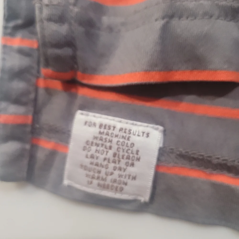 Peter Millar Gray Polo with Orange Stripes - Picture 4 of 4